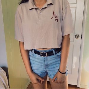 Cropped Beige Philippines Polo